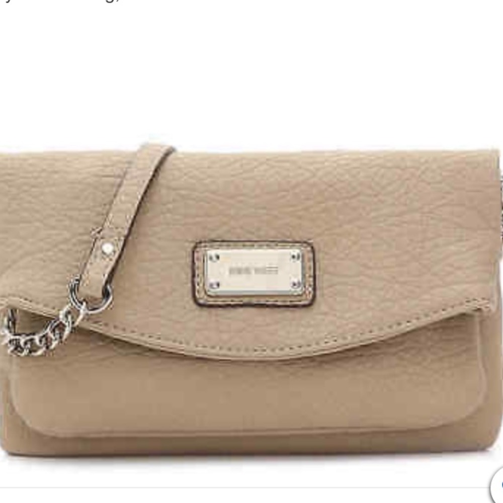 NINE WEST Tunnel Convertible Taupe Crossbody Bag